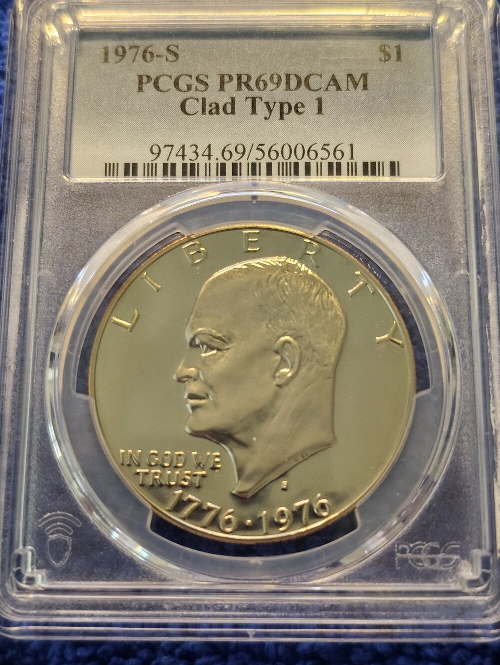 PR69DCAM Clad Type 1 1976-S Silver-Tone Dollar